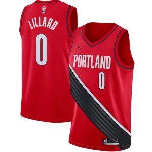 Damian Lillard Portland Trail Blazers Jordan Brand 2020/21 Swingman Jersey Chic Statement Edition Red