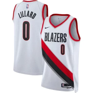 Damian Lillard Portland Trail Fabulous Blazers Nike Unisex Swingman Jersey Association Edition White/Black