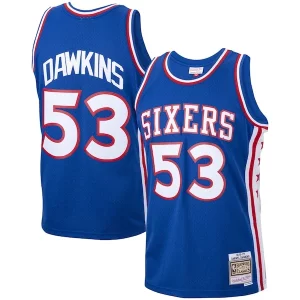 Darryl Dawkins Eye - catching Philadelphia 76ers 1976/77 Hardwood Classics Swingman Jersey Royal