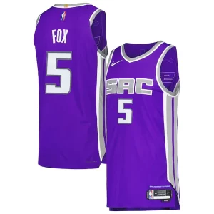 De'Aaron Fox Sacramento Kings Nike Authentic Player Jersey Icon Edition Purple Stylish