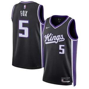 De'Aaron Fox Sacramento Kings Nike Unisex Swingman Jersey Icon Edition Black/White Unique