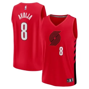 Deni Avdija Portland Trail Blazers Fast Break Player Jersey Statement Edition Red Eye - catching