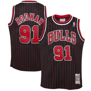 Dennis Rodman Chicago Bulls Youth 1995/96 Hardwood Classics Trendy Swingman Jersey Black