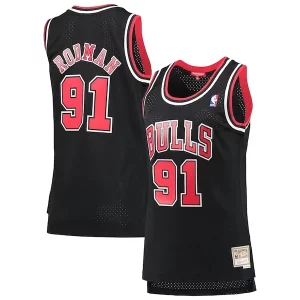 Dennis Rodman Chicago Bulls Women's Hardwood Classics Swingman Jersey Eye - catching Black