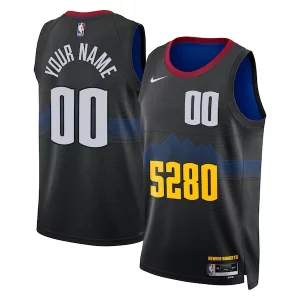 Denver Elegant Nuggets Nike Unisex 2023/24 Custom Swingman Jersey Black City Edition