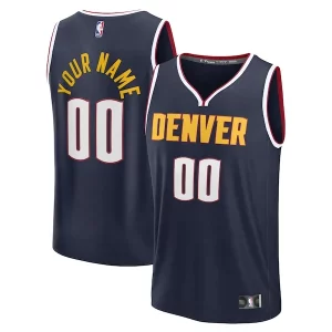 Denver Nuggets Fast Break Custom Eye - catching Jersey Icon Edition Navy/Blue