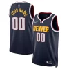 Denver Nuggets Nike 2021/22 Diamond Swingman Custom Jersey Icon Edition Navy Chic