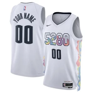 Denver Nuggets Nike Unisex 2024/25 Custom Swingman Unique Jersey City Edition White
