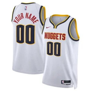 Denver Nuggets Nike Unisex Swingman Custom Jersey White Unique Association Edition