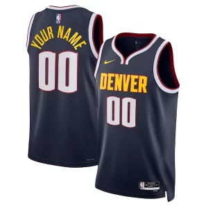 Denver Nuggets Nike Unisex Swingman Custom Premium Jersey Navy Icon Edition