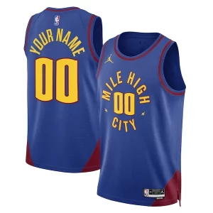 Denver Nuggets Trendy Jordan Brand Unisex 2022/23 Swingman Custom Jersey Statement Edition Blue