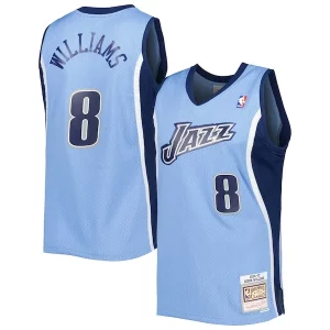 Deron Williams Utah Jazz 2001/02 Hardwood Classics Elegant Swingman Jersey Blue