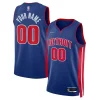 Detroit Pistons Nike 2021/22 Diamond Swingman Custom Trendy Jersey Icon Edition Blue