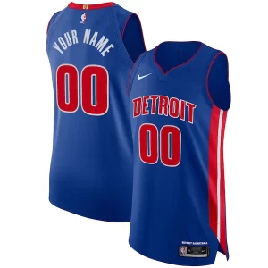 Detroit Pistons Nike Authentic Custom Eye - catching Jersey Blue Icon Edition