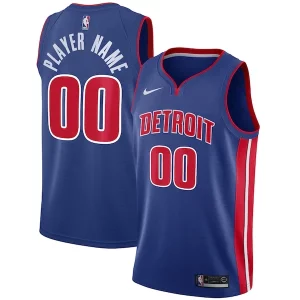 Detroit Pistons Nike Swingman Custom Jersey Blue Icon Elegant Edition