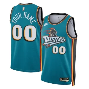 Detroit Pistons Nike Unisex 2022/23 Custom Swingman Jersey Classic Edition Elegant Teal