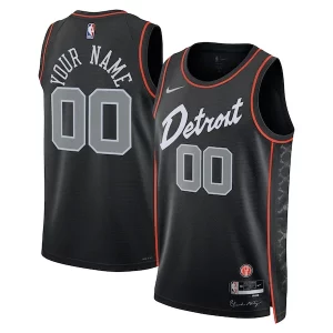 Detroit Pistons Nike Unisex 2023/24 Custom Swingman Jersey Black Gorgeous City Edition