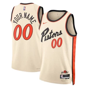 Detroit Pistons Nike Unisex 2024/25 Custom Chic Swingman Jersey City Edition White