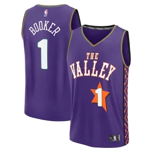 Devin Booker Phoenix Suns Youth 2024/25 Fast Break Player Jersey City Edition Purple Elegant