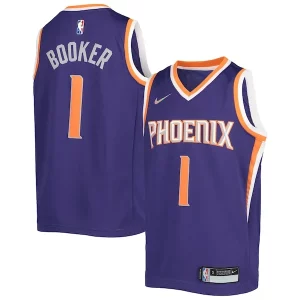 Devin Booker Phoenix Suns Nike Youth 2021/22 Diamond Swingman Jersey Elegant Icon Edition Purple