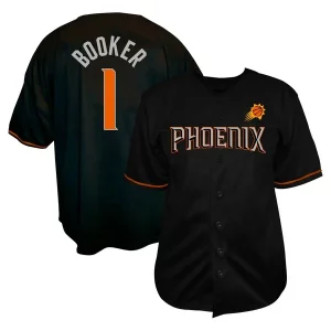 Devin Booker Phoenix Suns Profile Big & Tall Name & Number Button Up Gorgeous Jersey Black