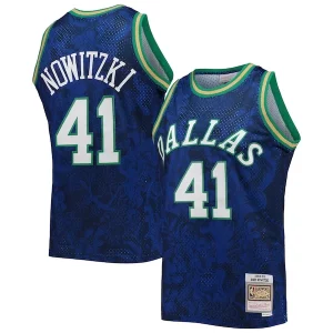 Dirk Nowitzki Dallas Mavericks Hardwood Classics 1998/99 Lunar New Year Swingman Jersey Eye - catching Blue