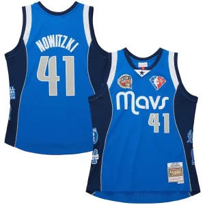 Dirk Nowitzki Dallas Mavericks Unisex Hall of Fame Class of 2023 Throwback Swingman Jersey Blue Eye - catching