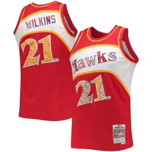 Dominique Wilkins Atlanta Hawks 1986/87 Hardwood Classics Unique NBA 75th Anniversary Diamond Swingman Jersey Red