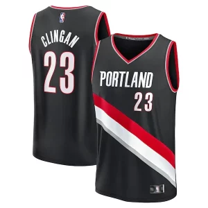 Donovan Clingan Portland Trail Eye - catching Blazers 2024 NBA Draft Fast Break Player Jersey Icon Edition Black