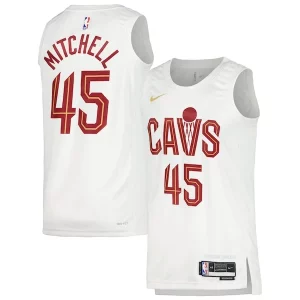 Donovan Mitchell Cleveland Cavaliers Nike Unisex Premium Swingman Jersey Association Edition White/Wine