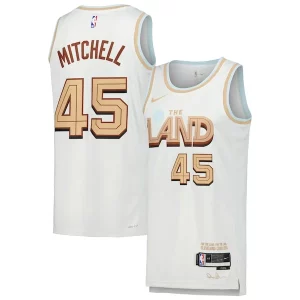 Donovan Mitchell Cleveland Stylish Cavaliers Nike Swingman Player Jersey City Edition White