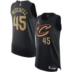 Donovan Mitchell Cleveland Trendy Cavaliers Jordan Brand Authentic Player Jersey Statement Edition Black