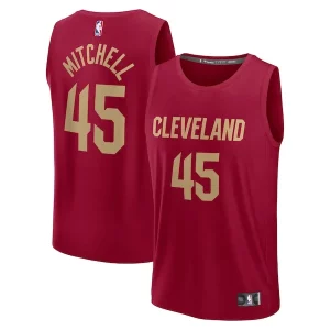Donovan Mitchell Cleveland Cavaliers Youth Fast Break Replica Premium Player Jersey Icon Edition Wine