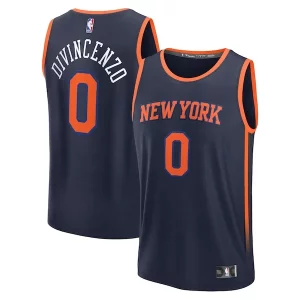 Donte DiVincenzo New York Chic Knicks Fast Break Replica Player Jersey Statement Edition Navy
