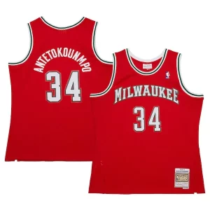 Giannis Antetokounmpo Gorgeous Milwaukee Bucks 2014/15 Hardwood Classics Swingman Jersey Red