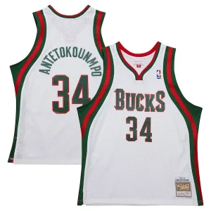 Giannis Antetokounmpo Milwaukee Bucks 2013/14 Hardwood Classics Swingman Eye - catching Jersey White