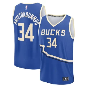 Giannis Antetokounmpo Milwaukee Fabulous Bucks Youth 2024/25 Fast Break Player Jersey City Edition Royal