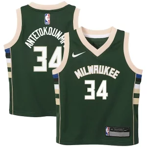 Giannis Antetokounmpo Milwaukee Bucks Nike Preschool Swingman Player Jersey Gorgeous Icon Edition Hunter Green