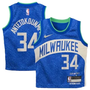 Giannis Antetokounmpo Milwaukee Bucks Nike Toddler Swingman Replica Eye - catching Jersey City Edition Royal
