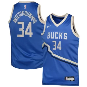 Giannis Antetokounmpo Milwaukee Bucks Nike Youth 2024/25 Swingman Player Jersey City Edition Fabulous Royal