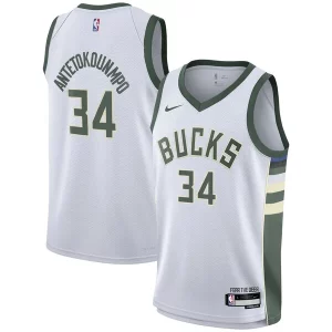 Giannis Antetokounmpo Milwaukee Bucks Nike Youth Swingman Jersey Association Edition Unique White