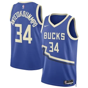 Giannis Antetokounmpo Milwaukee Stylish Bucks Nike Unisex 2024/25 Swingman Player Jersey City Edition Royal