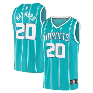 Gordon Hayward Charlotte Hornets 2020/21 Fast Break Replica Player Jersey Teal Icon Premium Edition