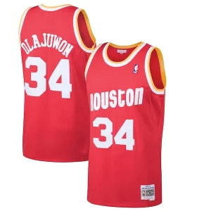 Hakeem Olajuwon Houston Rockets 1993/94 Hardwood Classics Swingman Stylish Jersey Red