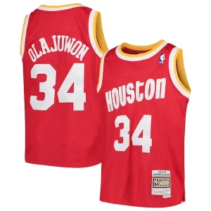 Hakeem Olajuwon Houston Rockets Youth Swingman Throwback Jersey Red Unique