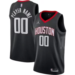 Houston Rockets Jordan Brand Swingman Custom Jersey Statement Edition Black Elegant
