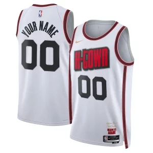 Houston Rockets Nike Premium Unisex 2024/25 Custom Swingman Jersey City Edition White