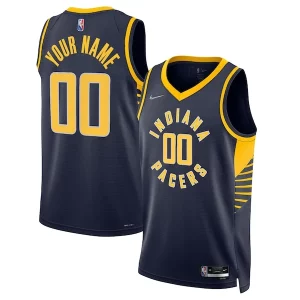 Indiana Pacers Nike 2021/22 Diamond Swingman Custom Jersey Icon Edition Navy Gorgeous