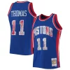 Isiah Thomas Detroit Pistons Stylish 1988/89 Hardwood Classics NBA 75th Anniversary Diamond Swingman Jersey Blue