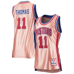 Isiah Thomas Detroit Pistons Women's 75th Anniversary Rose Gold 1982 Swingman Fabulous Jersey Pink